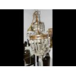 An early 20th century cut glass ceiling light
