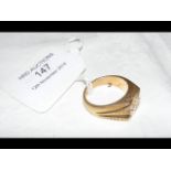 WITHDRAWN - A gent's 18ct gold signet ring - 12.4g