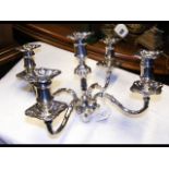 A silver five branch candelabra - top only - 43oz