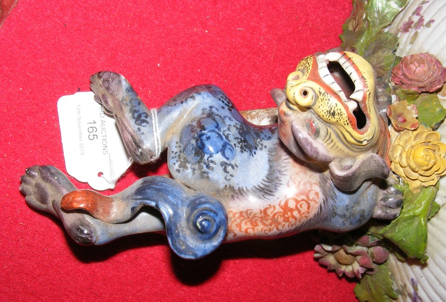 An unusual pair of Dresden ceramic wall brackets, - Image 2 of 16