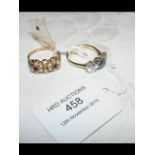 Two lady's dress rings