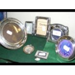 Selection of silver photo frames