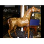 A Liberty style leather model horse - 70cm high