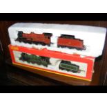 A boxed Hornby Loco and Tender, together with one