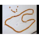 An old amber necklace