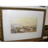 W WIDGERY - watercolour of rural cattle scene - 26