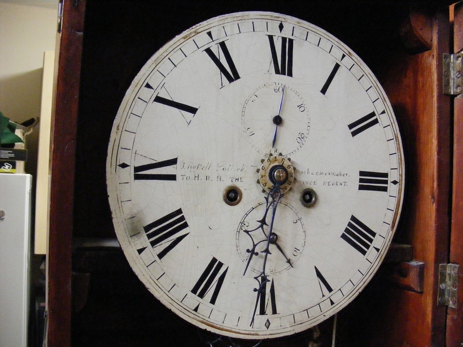 An antique circular regulator style longcase clock - Image 2 of 11