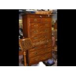 Antique mahogany chest on chest - 109cm wide x 198