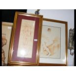 FRANCO MATANIA - an original sketch of nude - sign