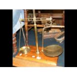 Set of antique scales with weights
