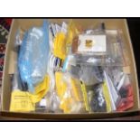 A box containing model railway kits