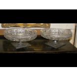 A pair of decorative Tudric pewter and cut glass t