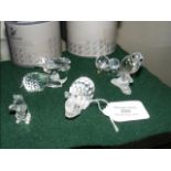 Six boxed Swarovski ornaments, including a Rhino