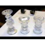 A Timo Sarpaneva Iittala glass candlestick - signe