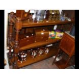 A Victorian mahogany three tier buffet