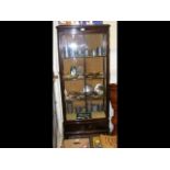 Antique display cabinet with drawer to the base