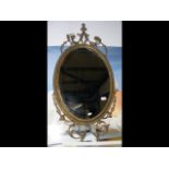 A Victorian gilt oval wall mirror