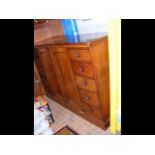A Victorian mahogany gent's compactum - the panell