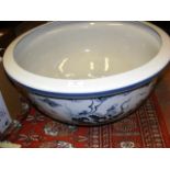 Oriental style ceramic jardiniere - 62cm diameter