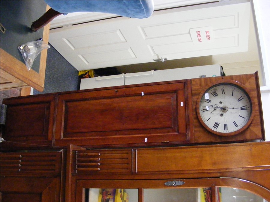 An antique circular regulator style longcase clock - Image 3 of 11