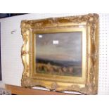 L LATIMER - an Impressionist oil - harvest scene -