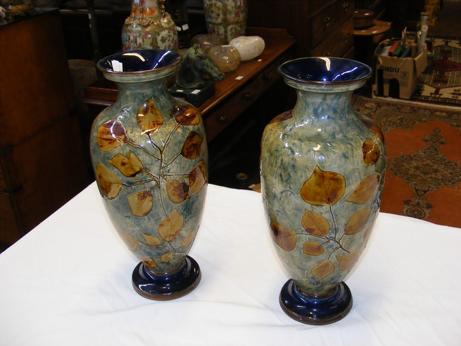 A pair of Royal Doulton stoneware vases - 32cm hig - Image 10 of 14