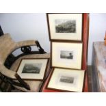 Four antique engravings - Isle of Wight scenes, in
