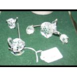 Five boxed Swarovski animals, including elephant a