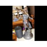 A Spelter female figure - 46cm high