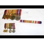 A Second World War medal group with miniatures and
