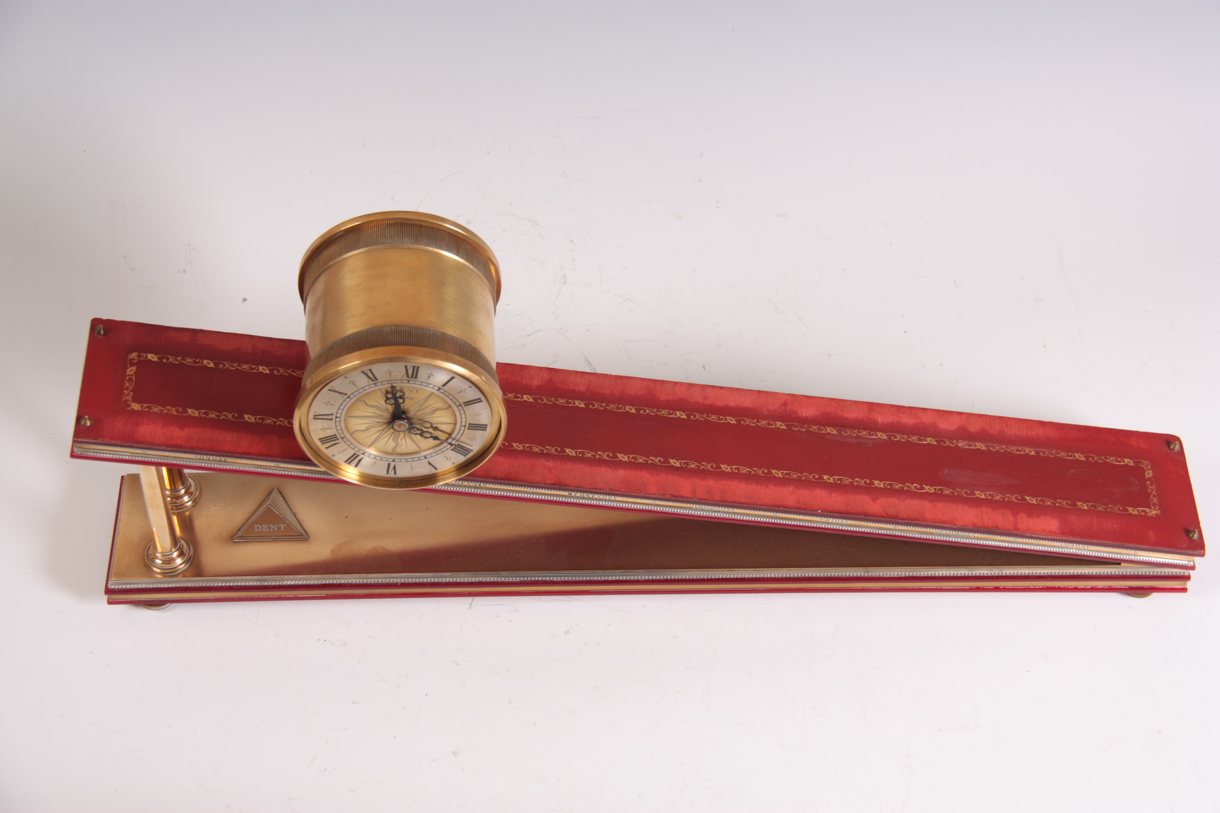 DENT LONDON AN INCLINE PLANE 'ROLLING DRUM' MYSTERY CLOCK the brass drum case with 5" silvered - Image 6 of 8