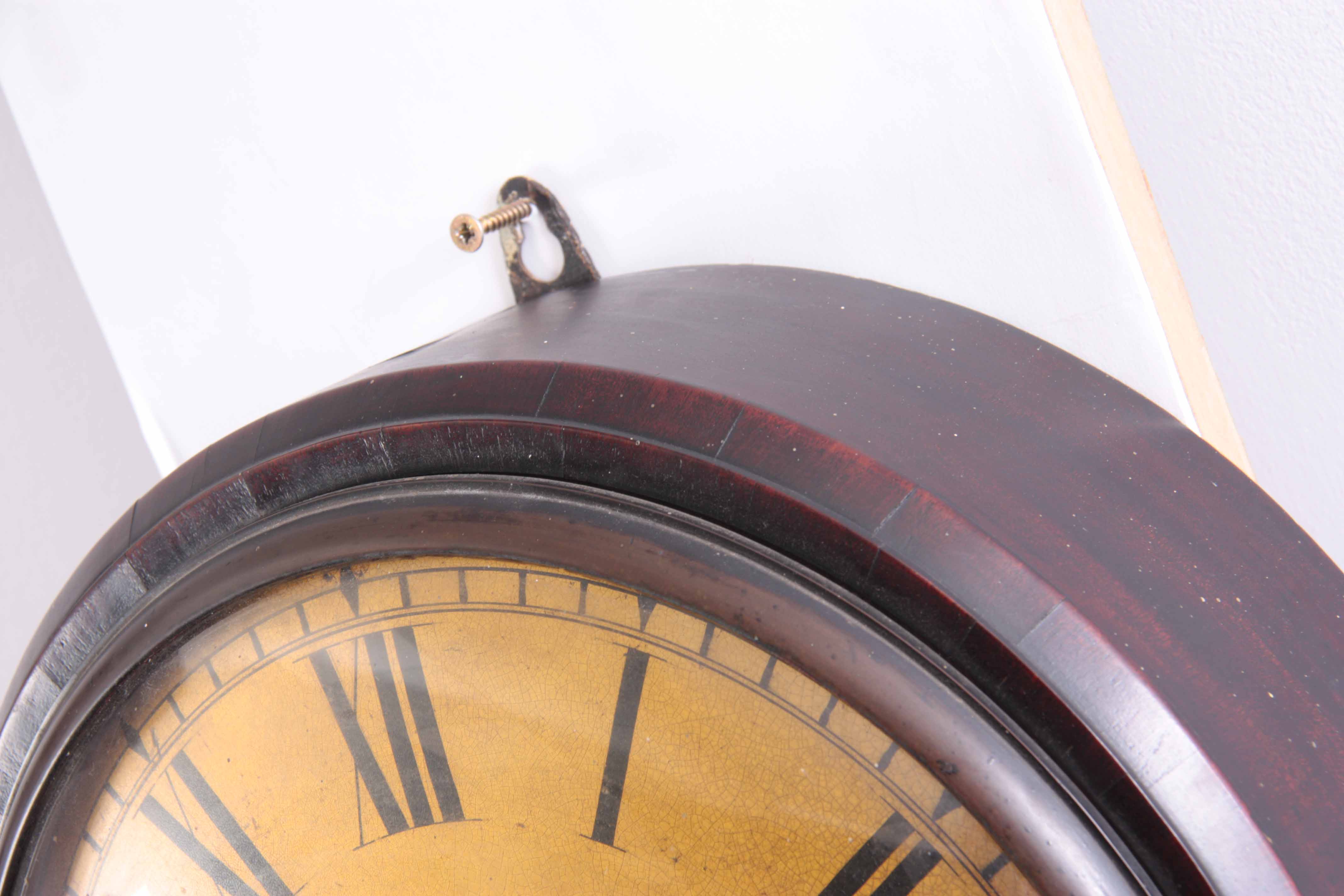 BRYSON, EDINBURGH. AN EARLY 19TH CENTURY SCOTTISH MAHOGANY WALL CLOCK having a drum-shaped case with - Image 11 of 13