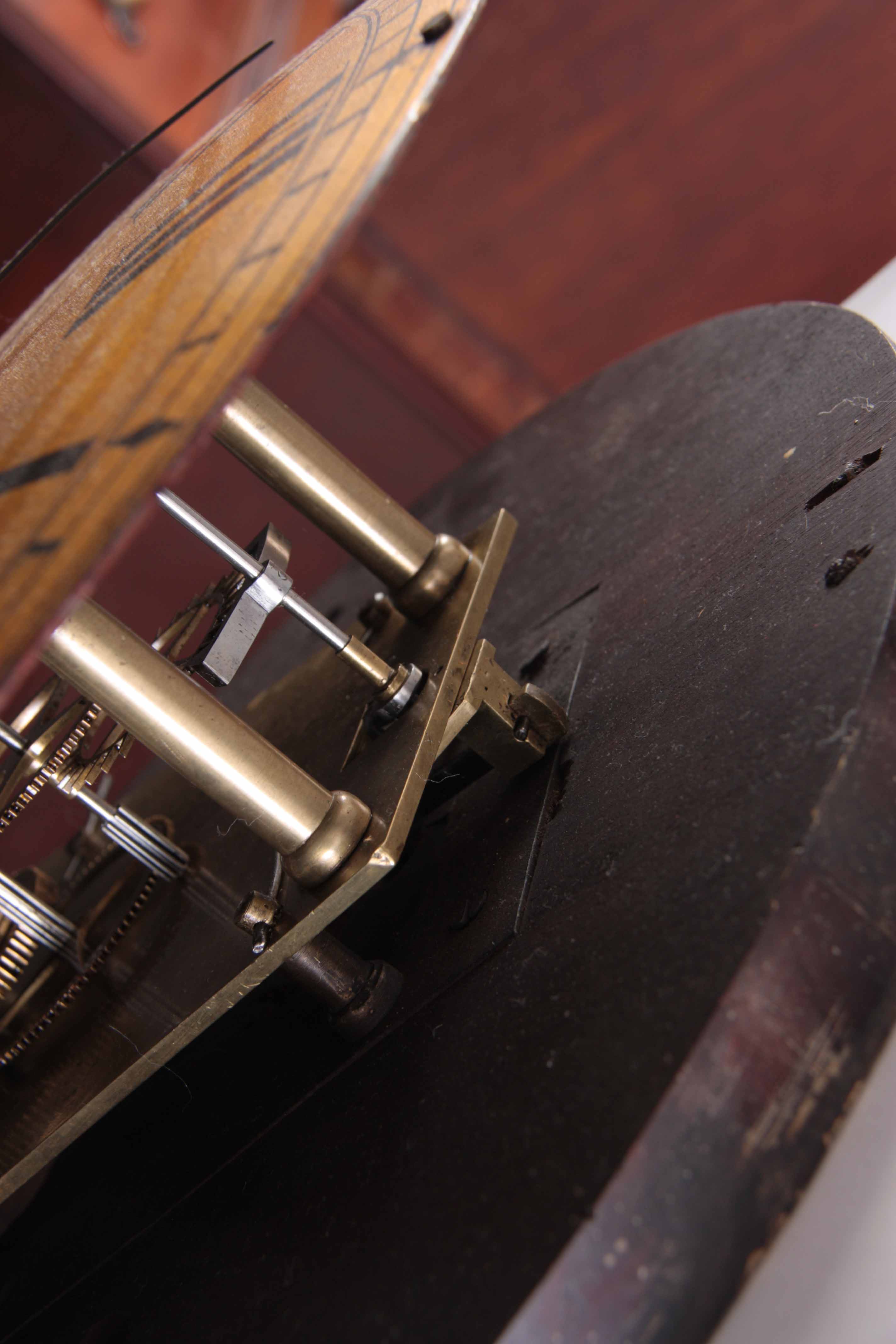 BRYSON, EDINBURGH. AN EARLY 19TH CENTURY SCOTTISH MAHOGANY WALL CLOCK having a drum-shaped case with - Image 8 of 13