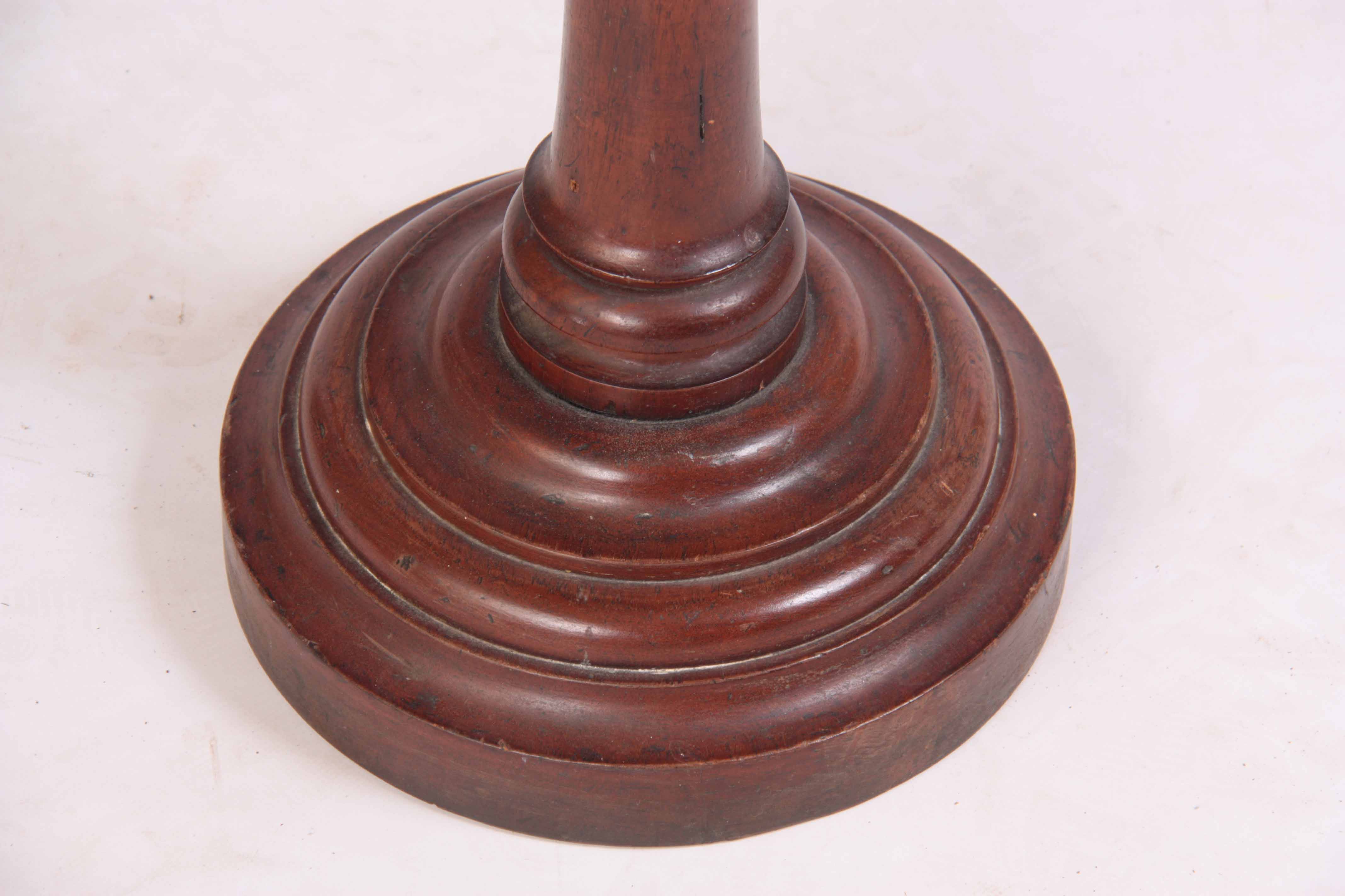 A 19th CENTURY BRONZE SIGNAL CANON mounted on mahogany turned base, 60cm long, 64cm high - Image 4 of 8