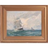 A 19TH CENTURY OIL ON CANVAS MARINE PAINTING OF A CLIPPER “THE RED JACKET” built-in Gartland (