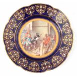 A 19TH CENTURY SEVRES CABINET PLATE decorated with revolutionary scene “prise d’assaut de