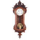 W. SCHÖNBERGER, VIENNA. A MID 19TH CENTURY DWARF VIENNA REGULATOR WALL CLOCK the walnut case