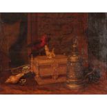 FRANCIS PILKINGTON. 19TH CENTURY OIL ON CANVAS. Still life 33.5cm high, 43.5cm wide - signed old