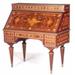 DIEHL, 19r, MICHEL-LE-COMTE, PARIS. A STYLISH EARLY 19TH CENTURY REGENCY ORMOLU MOUNTED MARQUETRY