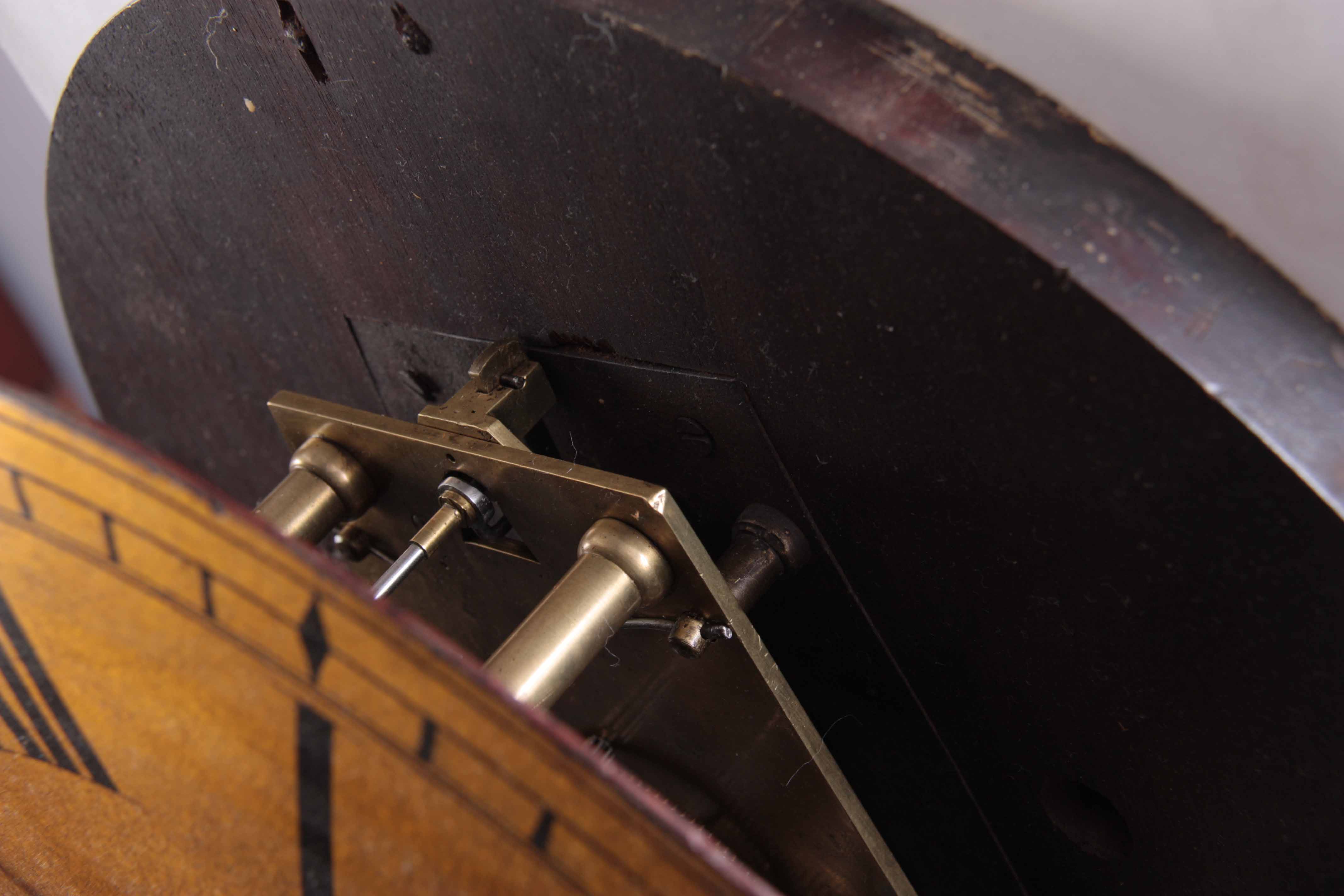 BRYSON, EDINBURGH. AN EARLY 19TH CENTURY SCOTTISH MAHOGANY WALL CLOCK having a drum-shaped case with - Image 9 of 13