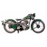 A 1932 PANTHER 250CC MODEL 7 VINTAGE MOTORCYCLE in British racing green with fully overhauled engine