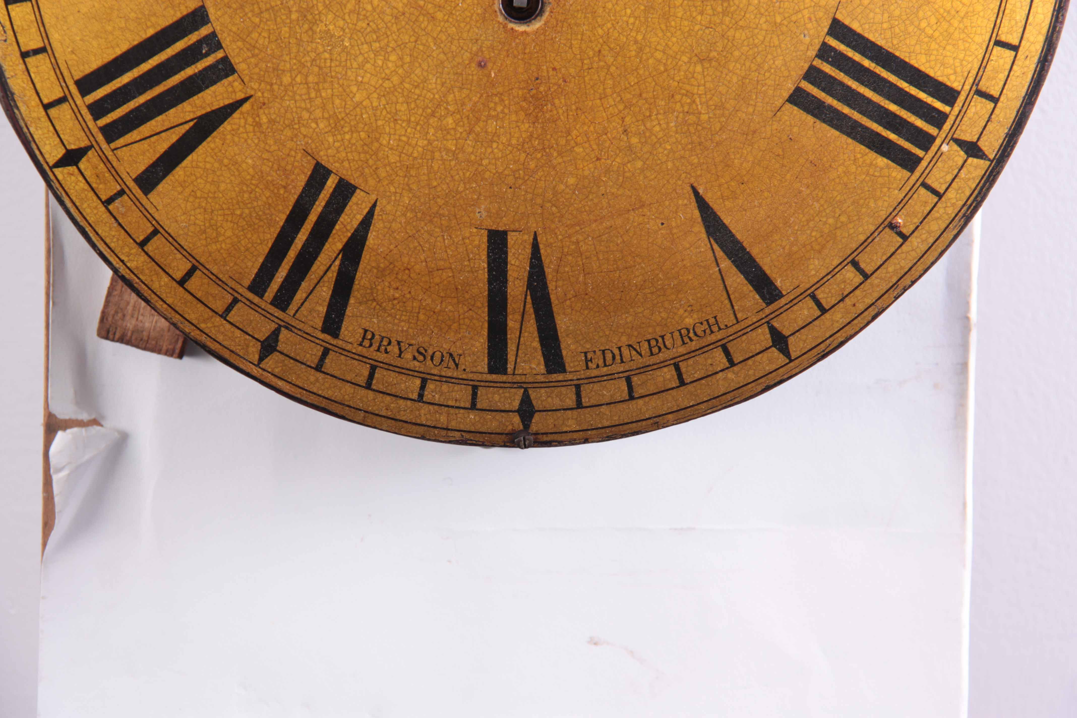 BRYSON, EDINBURGH. AN EARLY 19TH CENTURY SCOTTISH MAHOGANY WALL CLOCK having a drum-shaped case with - Image 3 of 13