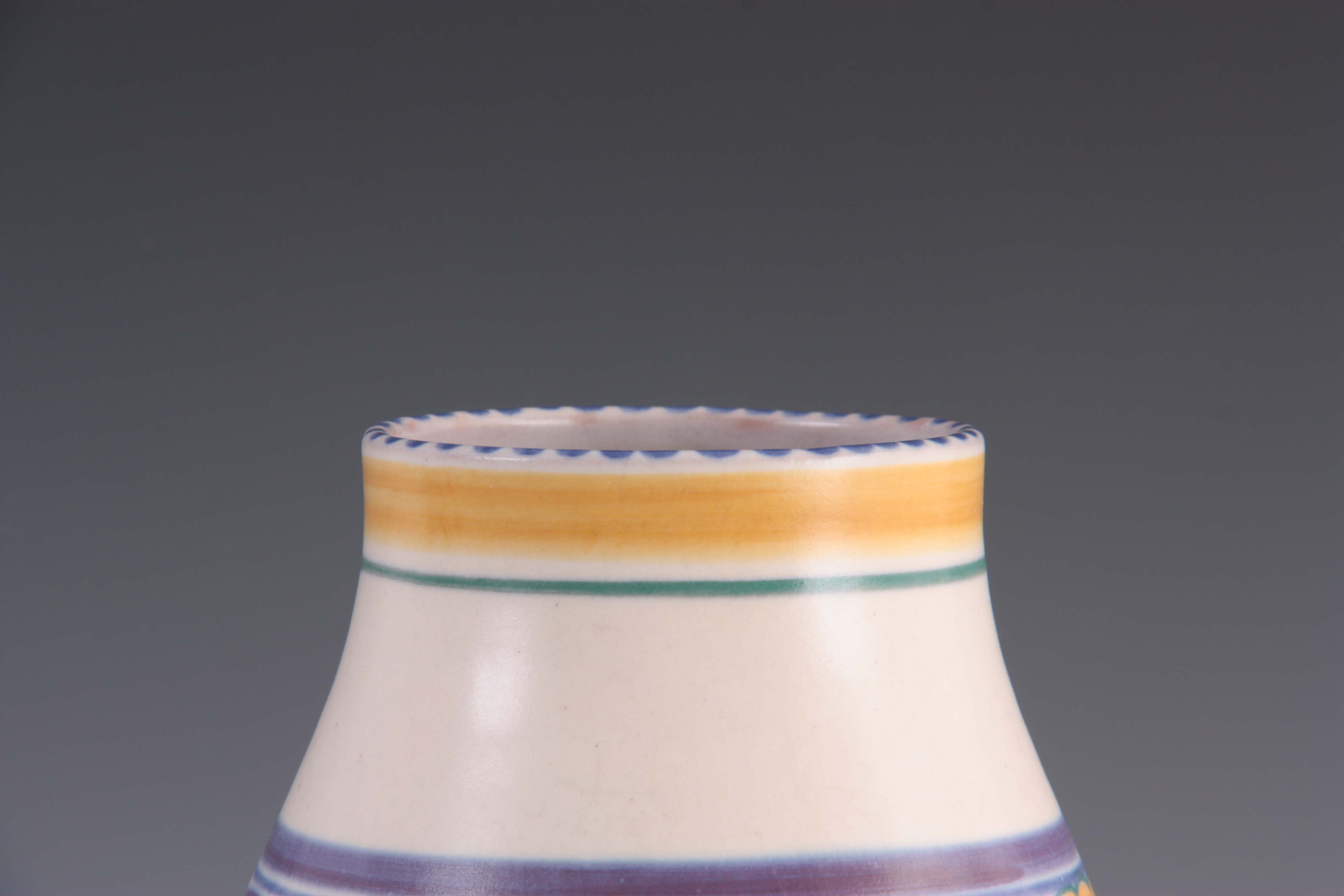 A CIRCA 1930 POOLE POTTERY YO PATTERN VASE designed by Truda Carter, bearing the impressed Carter - Image 2 of 5