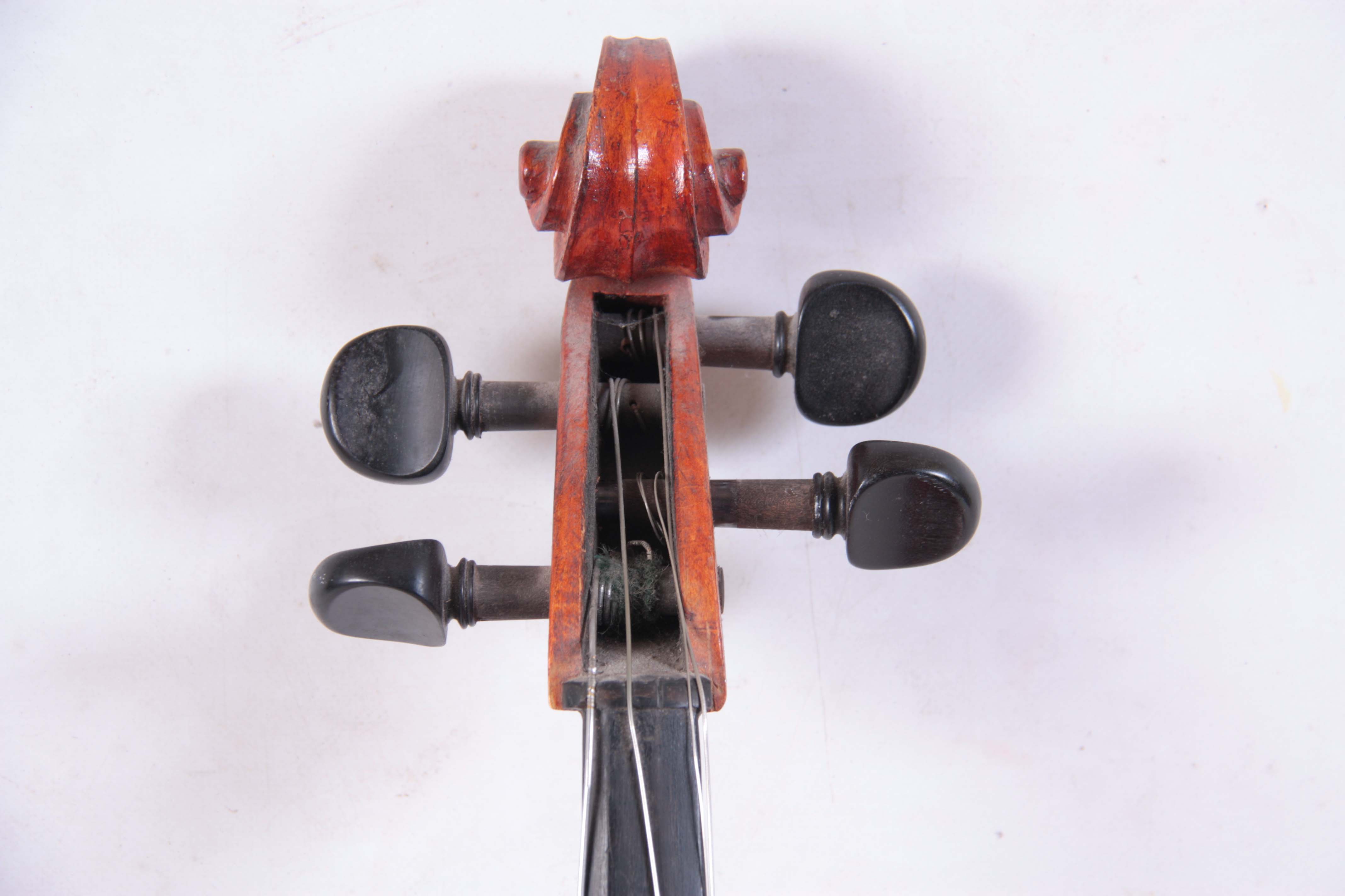 A HALF SIZE CELLO, the back has been sanded down and needs varnishing ...