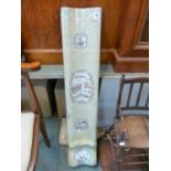 19thC Masons Ironstone Chinese style Chimney Piece of 2 parts, with stamped mark. Condition: Early