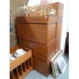 1970s Tapley wall unit of 8 sections with fittings