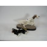 Beswick 'The Setter' figure on oval base and a Beswick King Charles Spaniel