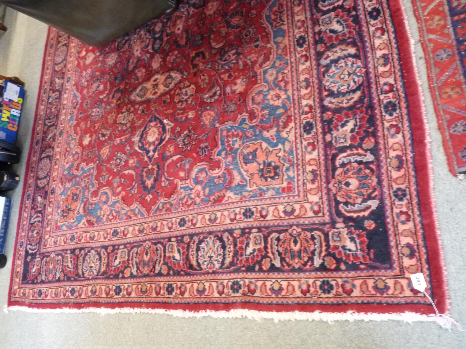 Good Quality 20thC Red Floral design Rug, 310 x 208cm - Image 2 of 2