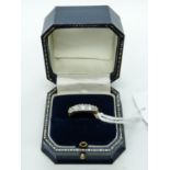 Ladies Edwardian Style Yellow Gold 5 Stone Diamond ring with Carved setting, 0.70ct, J/K Si