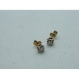 Pair of 9ct Gold Diamond Studs 0.30ct total weight
